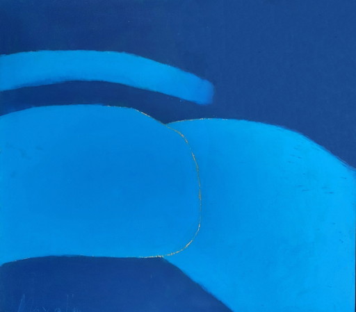 Azure Abstraction. Acrilyc painting by Maya Jankovic