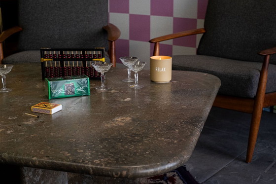 Image 1 of Mesa de centro hecha de roca de aguas profundas