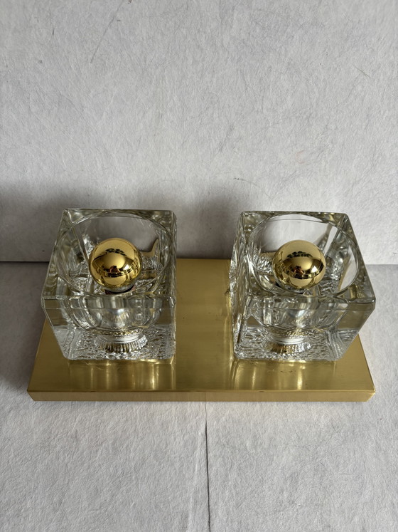 Image 1 of Vintage Peill & Putzler "Ice Cube" wall lamp ceiling lamp 70”
