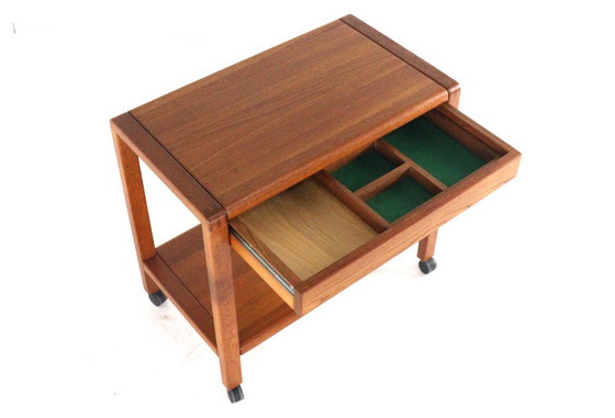 Image 1 of Deense teak trolley met lade 'Grove' vintage 