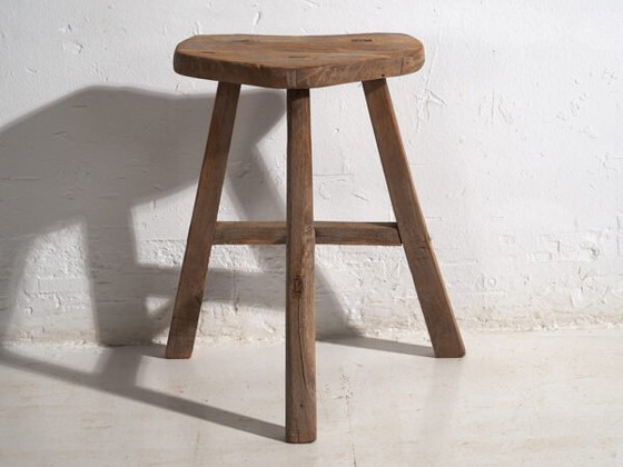 Antique oriental primitive style stool (c.1920) #2 (photo 18 of 40)