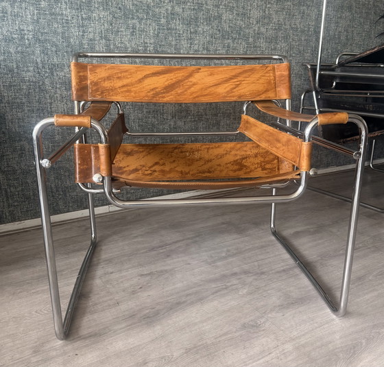 Image 1 of Chaise Wassily vintage, design de Marcel Breuer, produite par Fasem