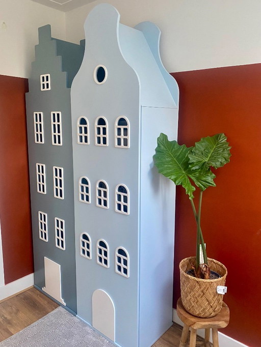 House Closet 216*60*40 | Petrol + Light Blue