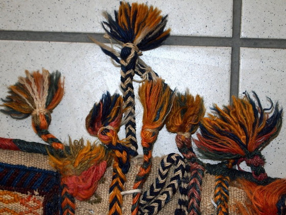 Image 1 of Handgefertigte antike persische Sumak-Satteltasche, doppelt, 55 cm x 100 cm, 1940er Jahre - 1C399