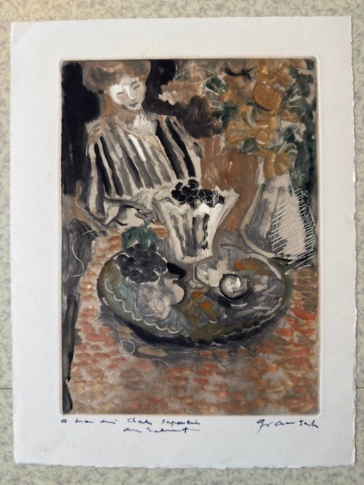 Litografia arricchita da Emilio Grau Sala