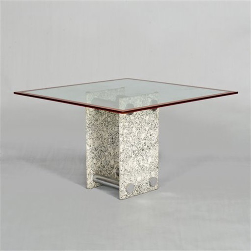 Dining table and four chairs by Saporiti, Italy, ca. 1970s