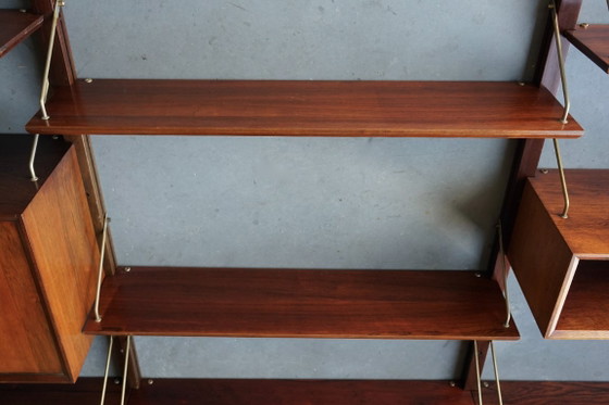 3-Bay Rosewood Wall System by Louis Van Teeffelen for Wébé – Webe, Wall cabinet, Mid Century Modern (photo 14 of 21)