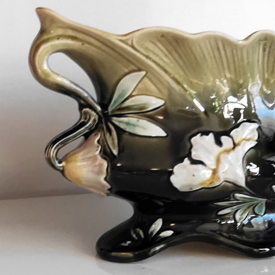 Image 1 of Vase - Jardinier - Gustav De Bruyn - Certificat d'authenticité