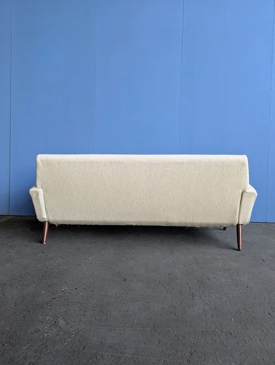 Image 1 of Canapé en teck et laine style Mid-Century - Danemark, années 1960