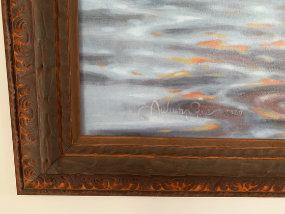 Image 1 of Impresión giclée enmarcada sobre lienzo titulada «Middle Way».