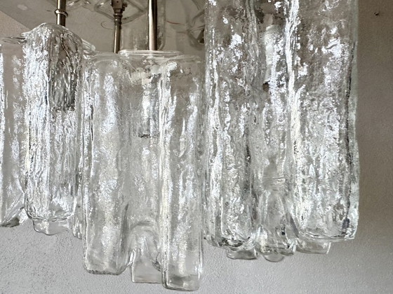Vintage Kalmar Granada lamp, Ceiling lights, Glass, Chrome, Silver (photo 8 of 14)