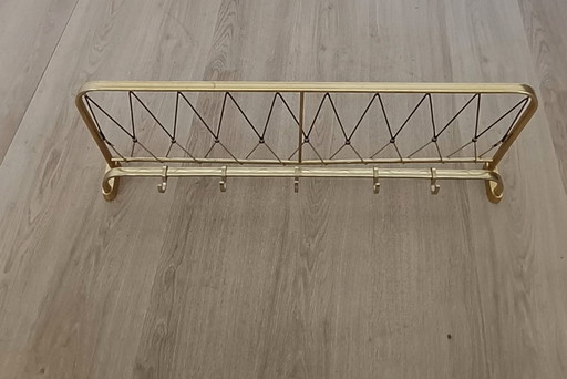 Fifties string coat rack with five coat hooks