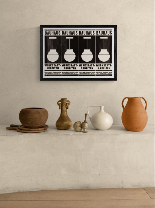 Bauhaus Werkstatt Arbeiten – 1979 – Original Vintage Exhibition Poster – Bauhaus Modernism – 47.5x69.5 cm