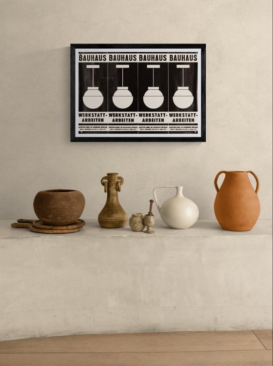 Image 1 of Bauhaus Werkstatt Arbeiten – 1979 – Original Vintage Exhibition Poster – Bauhaus Modernism – 47.5x69.5 cm