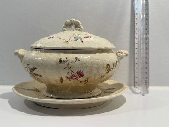 Zuppiera antica floreale con coperchio del XIX secolo – Accessori da tavola, Ceramica (photo 5 of 12)