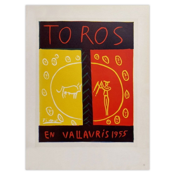 Image 1 of Pablo PICASSO AF 1955 - Toros en Vallauris poster 1959