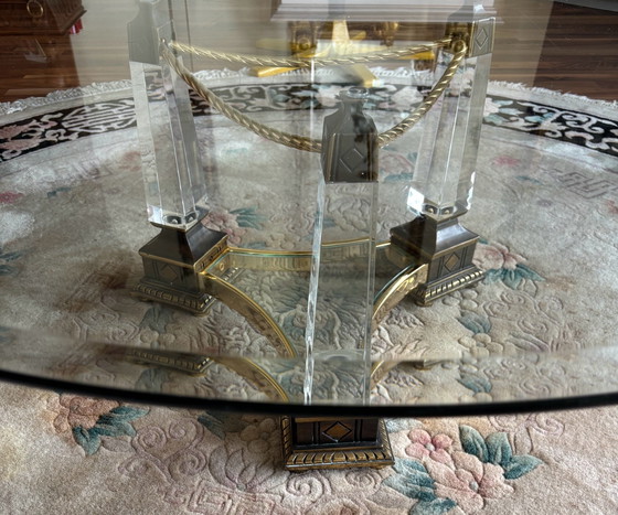 Facete cut glass Coffee table - 123 cm – Bronze (photo 5 of 11)
