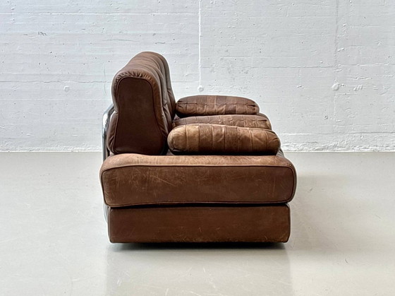 Image 1 of Sofá cama DS-85, un modelo emblemático de De Sede, color marrón coñac, Suiza, década de 1960.