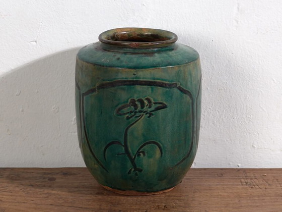 Jarrón asiático antiguo con detalles florales (c.1820) #14 – Jarrones (photo 31 of 40)