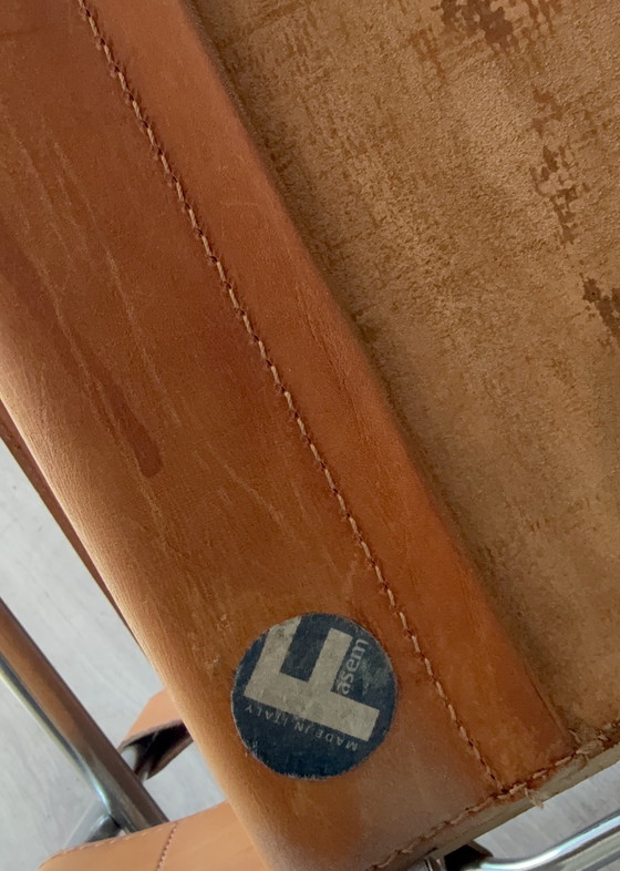 Image 1 of Vintage Wassily stoel – Cognacbruin leer – Fasem