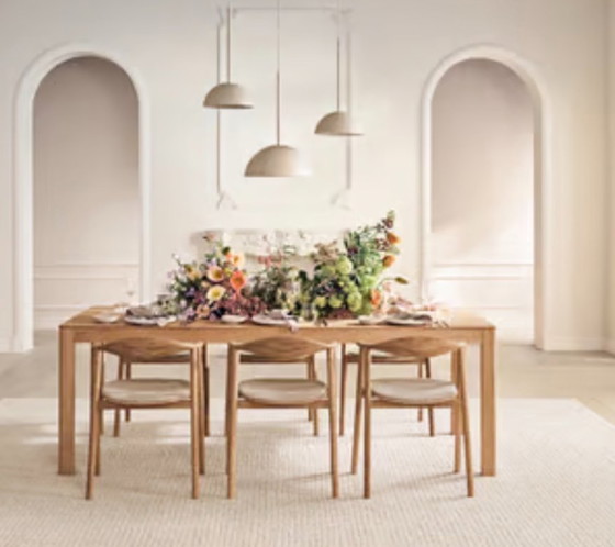 Tavolo da pranzo BOLIA nuovo nella sua confezione, modello Node 220 x 90, Tavoli da pranzo, Legno, Beige (foto 2 di 5)