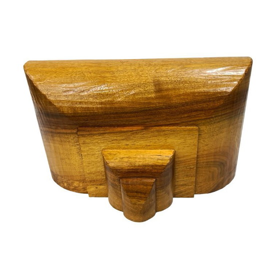 Image 1 of Mensola in legno massello, consolle da parete, acacia, stile Art Déco, Francia, anni '30