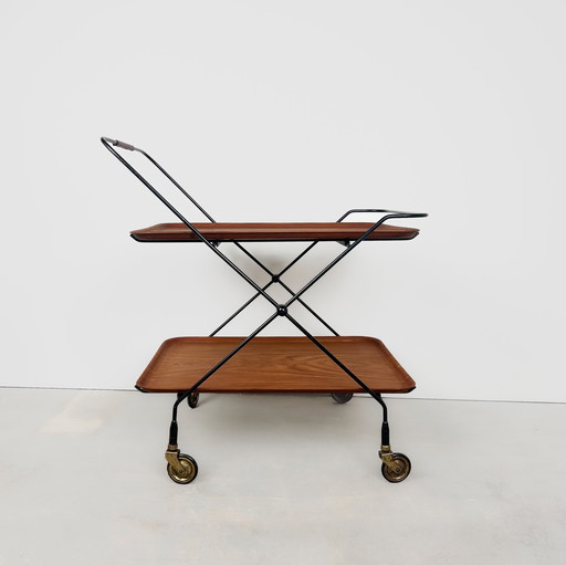 Stylish serving trolley by Silva Møbler from the 1960s