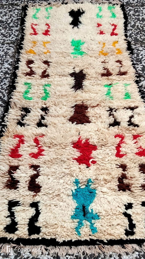 Image 1 of Handgeknoopt Berber kleed wol 159x62cm