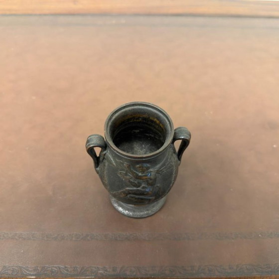 Vase en bronze néoclassique antique (photo 5 of 5)