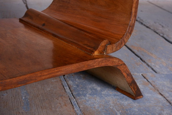 Restored Art Deco Side Table, Walnut, Revived Polish, France, 1920s – Metal, Wood (photo 15 of 15)