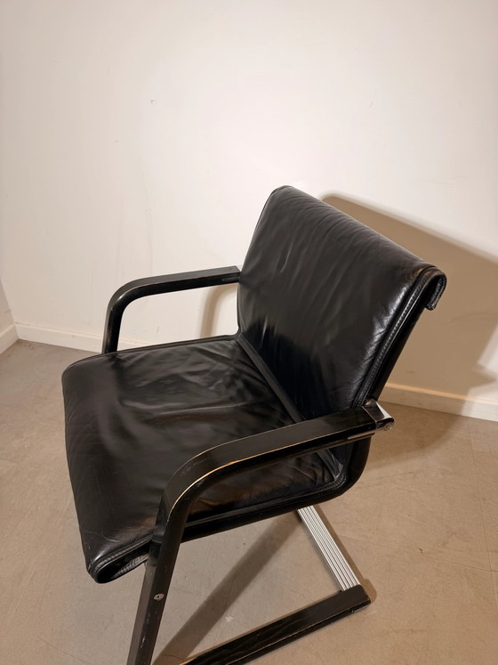 Poltrona Cantilever Vintage Wilkhahn in Pelle Nera – Poltrone (photo 3 of 6)