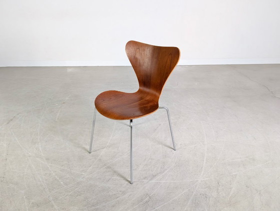Image 1 of Set van 4 3107 Midcentury stoelen Fritz Hansen Arne Jacobsen Teak