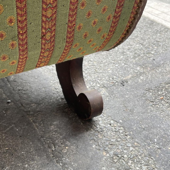 Antieke Charles X Stijl Gondelbank, 19e Eeuw – Bankstel, Wood, Textile (photo 12 of 14)