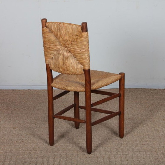 Set of 6 chairs, Bauche n°19 model, by Charlotte Perriand, 1950, Dining chairs, Wood, Brown (photo 7 of 8)