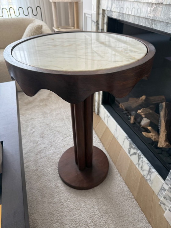 Wooden bistro table with marble top – Dining tables (photo 3 of 7)