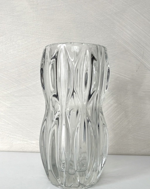 Vintage SKLO Union Vase von Jan Schmidt in Klarglas aus den 60er Jahren