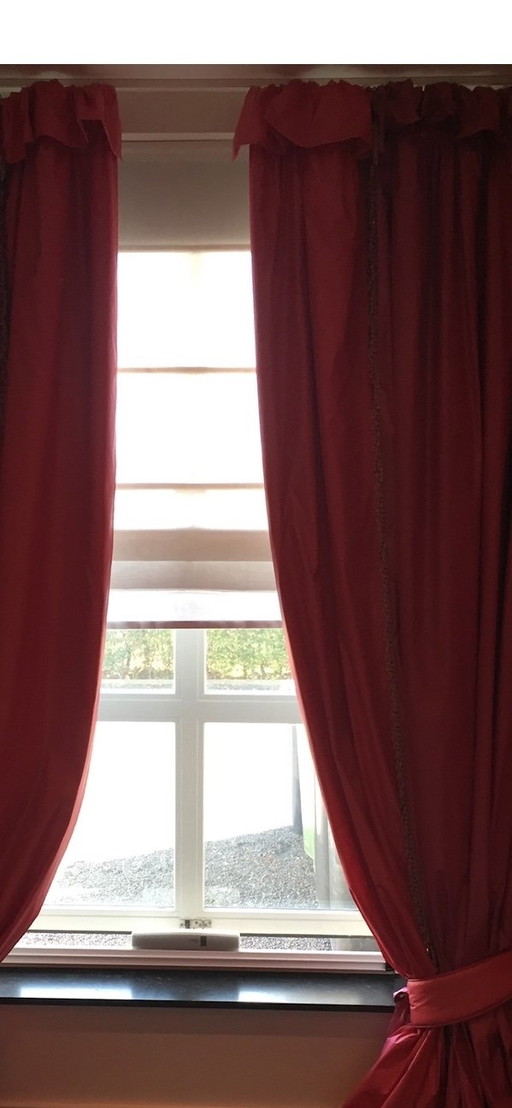 Lined Pink Curtains