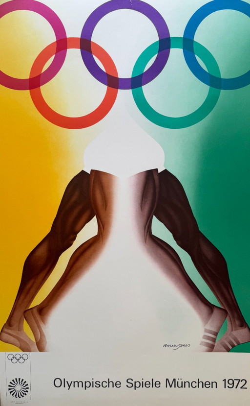 Allen Jones, Olympische Spelen van München 1972, Vintage poster – Paper