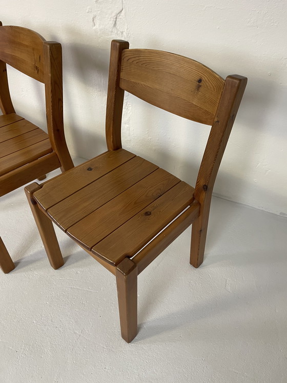 Image 1 of Chaises de salle à manger en pin, style vintage danois, Rainer Daumiller
