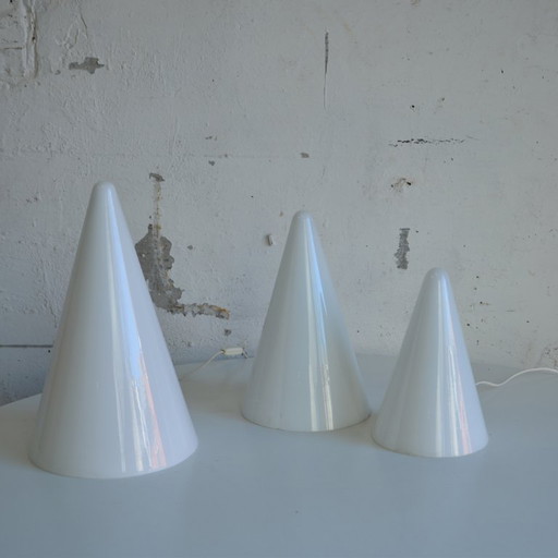 3x tipi cone table lights