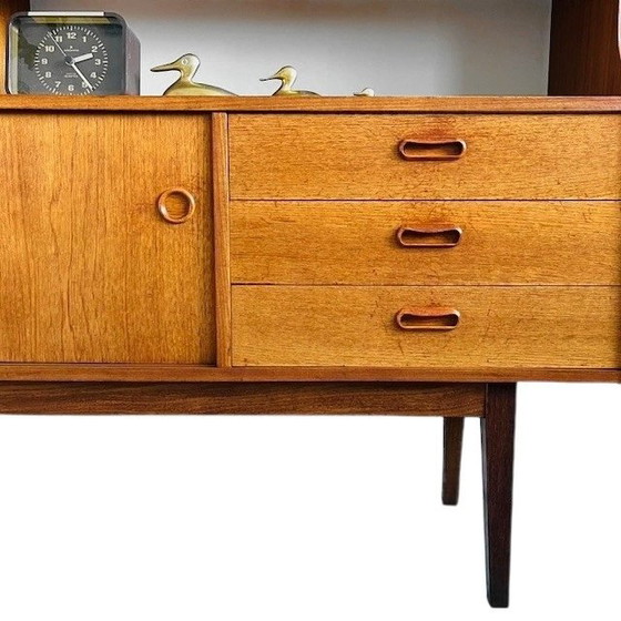 Image 1 of Vintage Mid-century Deens design highboard kast vintage teak 1960's