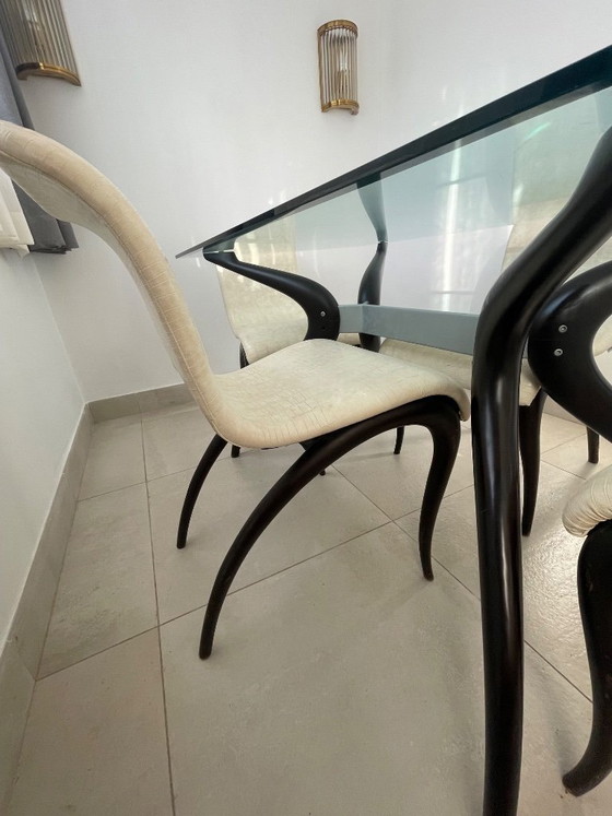 Image 1 of Tavolo da pranzo Porada + 4 sedie antistress Porada – Made in Italy