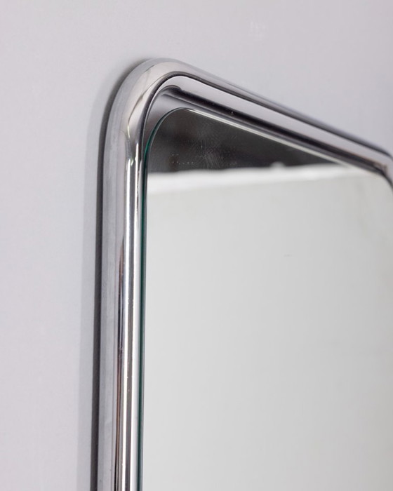 Image 1 of VINTAGE 1970S WALL MIRROR IN CHROME-PLATED METAL, ITALIAN DESIGN