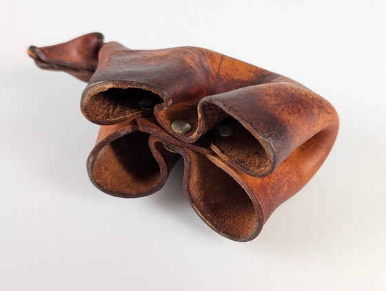 Image 1 of Mid-Century Modern Folded Leather Bear Sculpture, Germany, 1960s