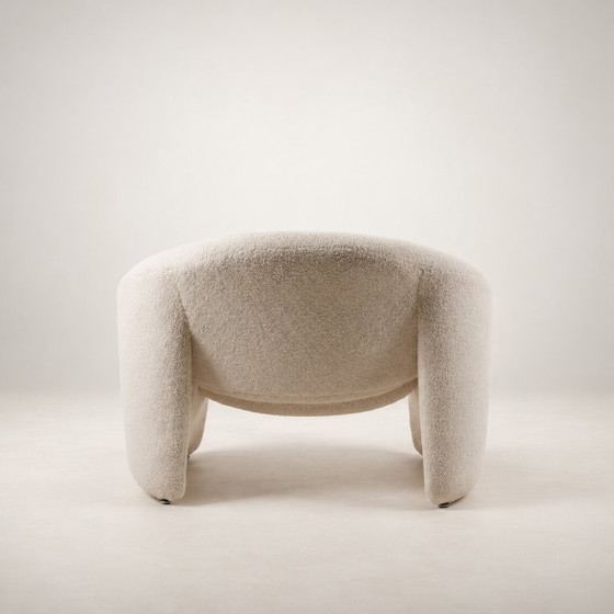 OLIVIER MOURGUE, Poltrone e poggiapiedi Montréal, Airborne Ed., 1967, Tessile, Crema, Organic Modern (foto 11 di 15)