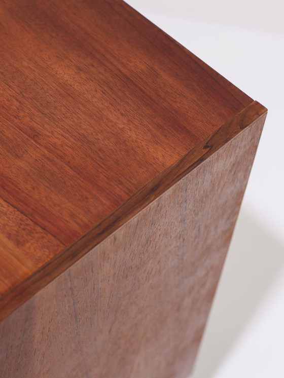 Image 1 of Danish vintage teak wood sliding door cabinet