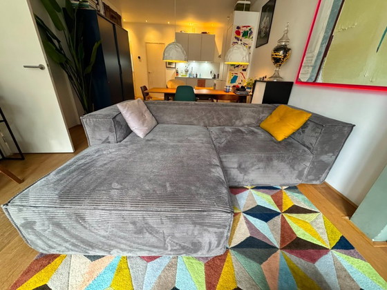 Image 1 of Divano angolare Kave Home Blok – Velluto a coste grigio – 240 cm (chaise longue a sinistra) ritiro ad Amsterdam