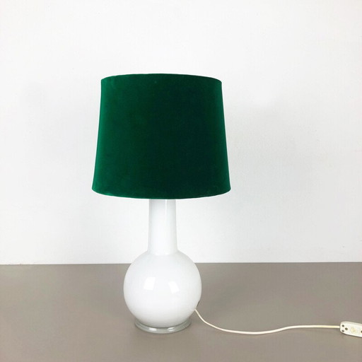 Lámpara vintage de vidrio blanco de Uno y Östen Kristiansson para Luxus Vittsjö, Suecia, años 60