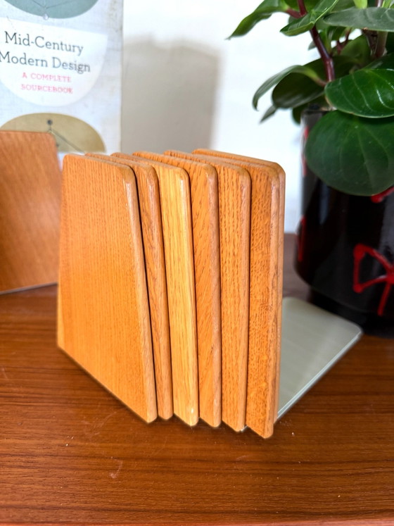 8x vintage oak bookends, Kai Kristiansen ‘60, Bookcases, Wood, Metal, Brown (photo 4 of 5)
