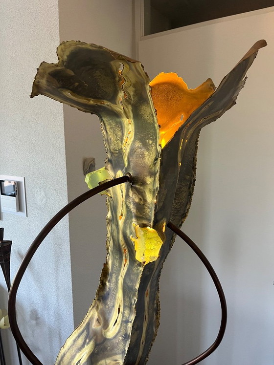 Kunstobjekt mit Beleuchtung – Bildhauerei, Copper, Brass (photo 12 of 14)